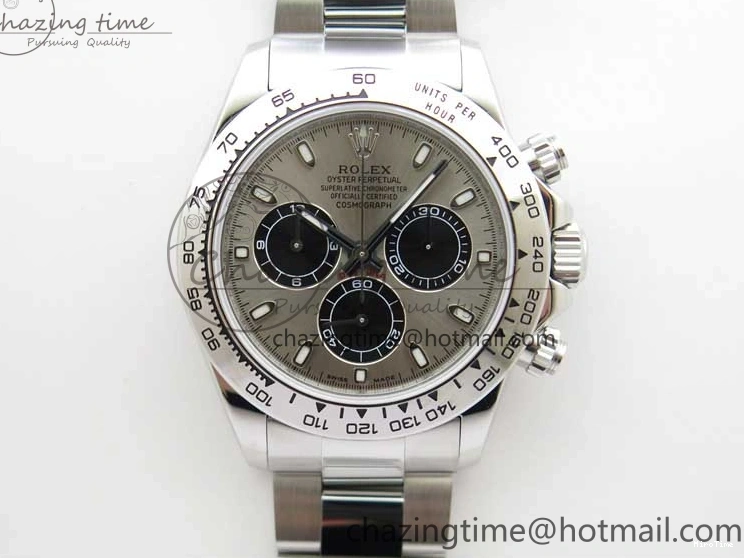 MiroTime 0409 SoftTouch Daytona 116509 KKF 1:1 Best Edition 904L Steel Gray Dial on SS Bracelet A 2459